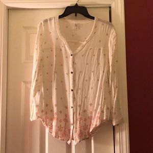 Women’s button down floral shirt